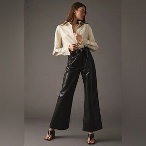 Citizens of Humanity Recycled Leather Gaucho Pants Black Size 28
